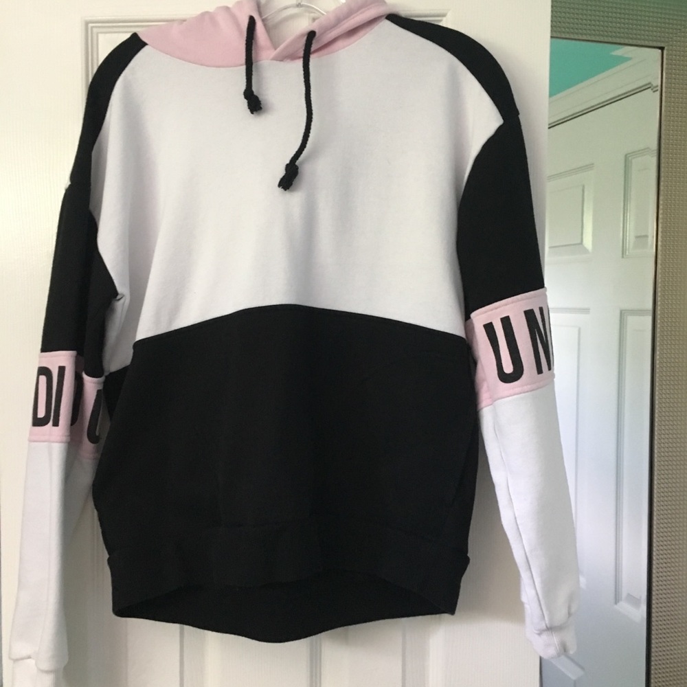Forever 21 pink, black and white hoodie